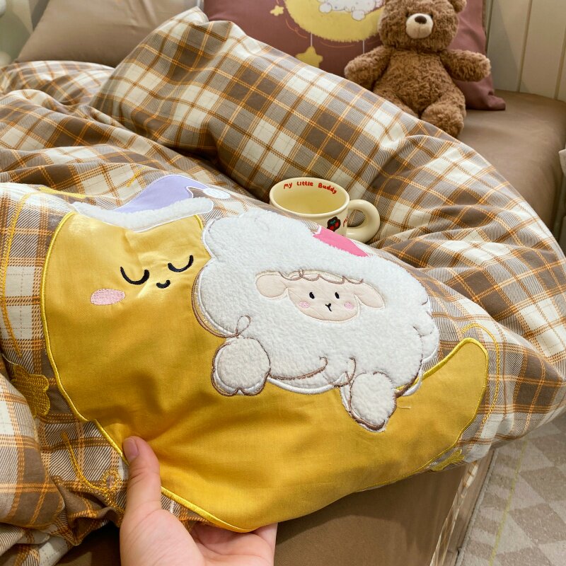 卡通全棉加厚磨毛毛巾绣四件套