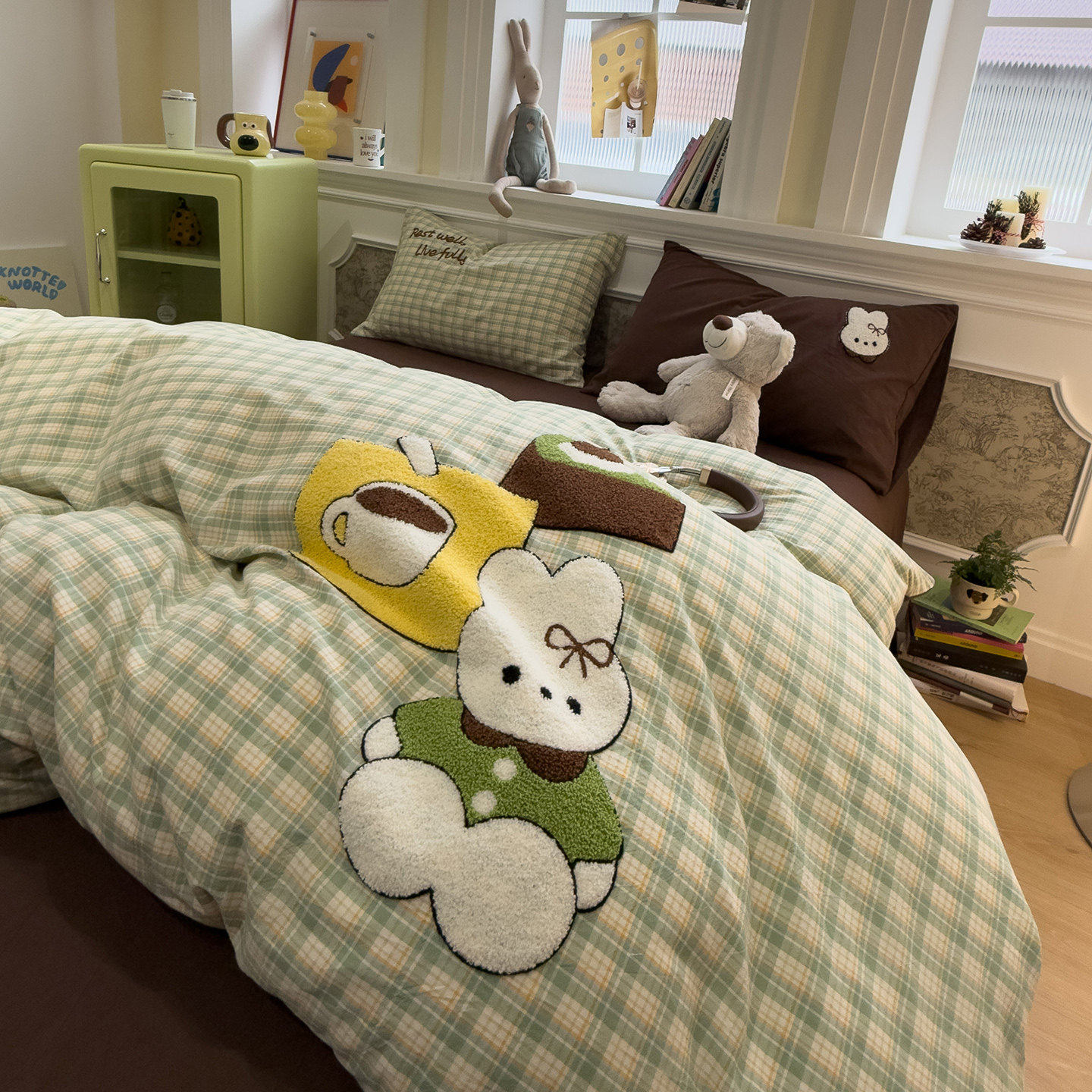 2026新款A类色织水洗棉毛巾绣四件套全棉纯棉床上用品床单三件套,床上用品,床品套件/四件套/多件套,淘宝优惠券,粉丝福利购,淘宝优惠卷