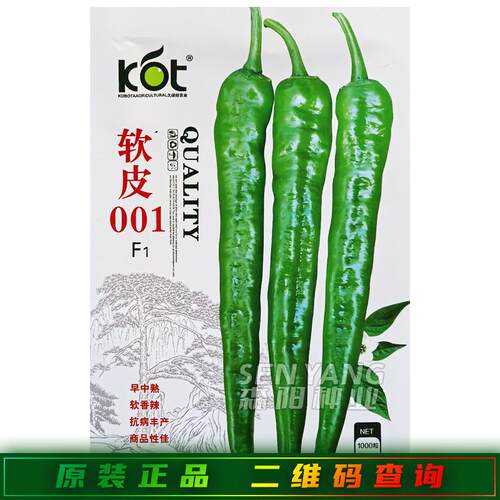 早中熟抗病软皮001早香辣椒种子