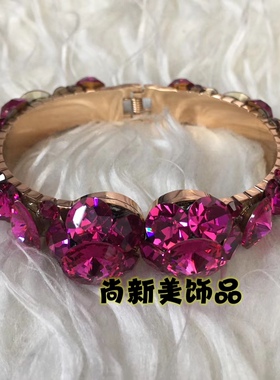 新款施华家大水晶太钢进口手镯女士奢华高档不褪色不过敏典雅高贵