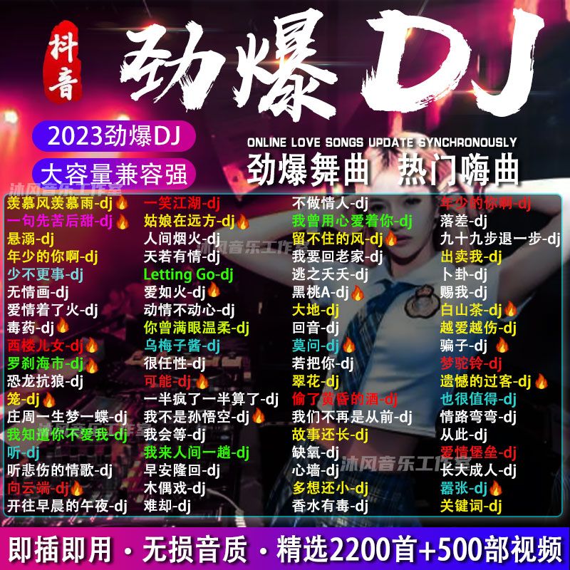 2023最新歌曲DJ舞曲U盘热门网络流行中文DJ榜单无损音乐车载MP3/4