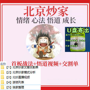 北京炒家交割单炒股票视频实战教程著名游资悟道心法心得首板战法