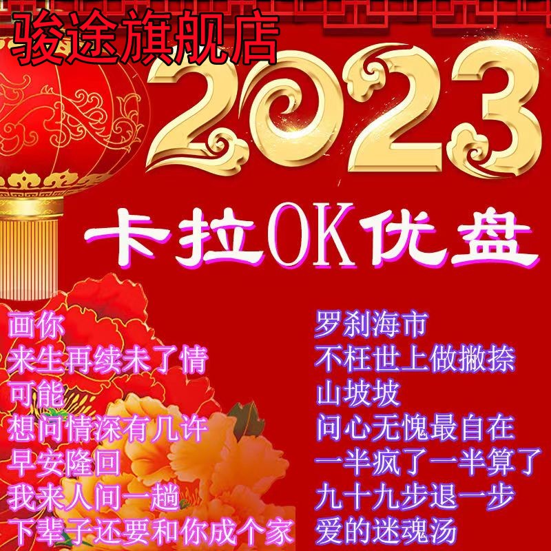 2023年新歌卡拉ok无损高音质抖音流行dj汽车用优盘劲爆车载U盘16G