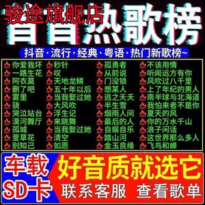 汽车载SD卡无损高音质品质车用2023抖音新歌曲经典音乐优盘内存卡