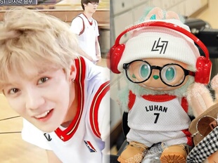 鹿晗同款搪胶布鲁托的房子17厘米篮球套装衣服15cm球服定制