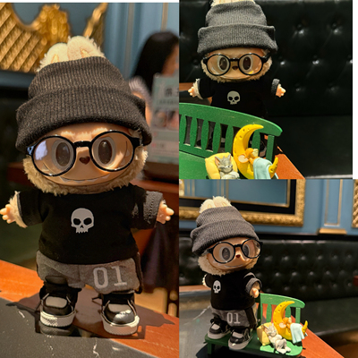 17厘米搪胶公仔衣服换装15CM通用棉花娃娃衣服着替休闲运动套装