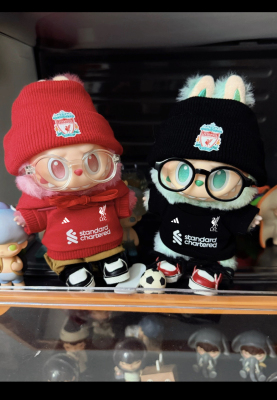 新品Labubu拉布布V1V2 定制球服RedDevils Gunners LFC利物浦球衣