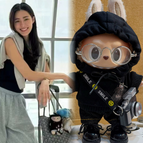 邝玲玲机场包包同款挂件搪胶娃娃17厘米拉布布一代二代娃衣现货