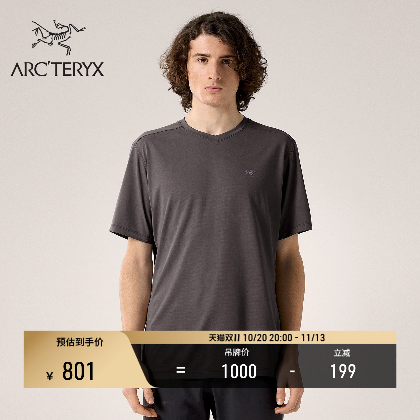 ARC'TERYX始祖鸟 KADEM CREW SS 男子 运动短袖T恤