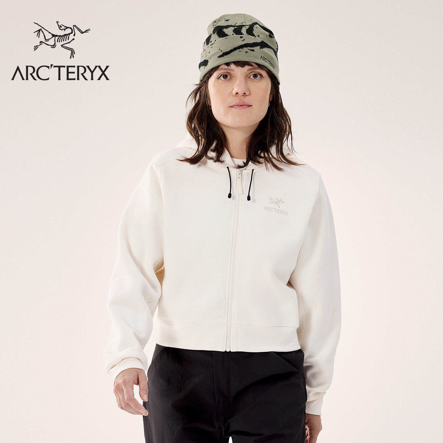 ARC'TERYX始祖鸟 EMBLEM FLEECE FULL ZIP CROP 女子 抓绒衫