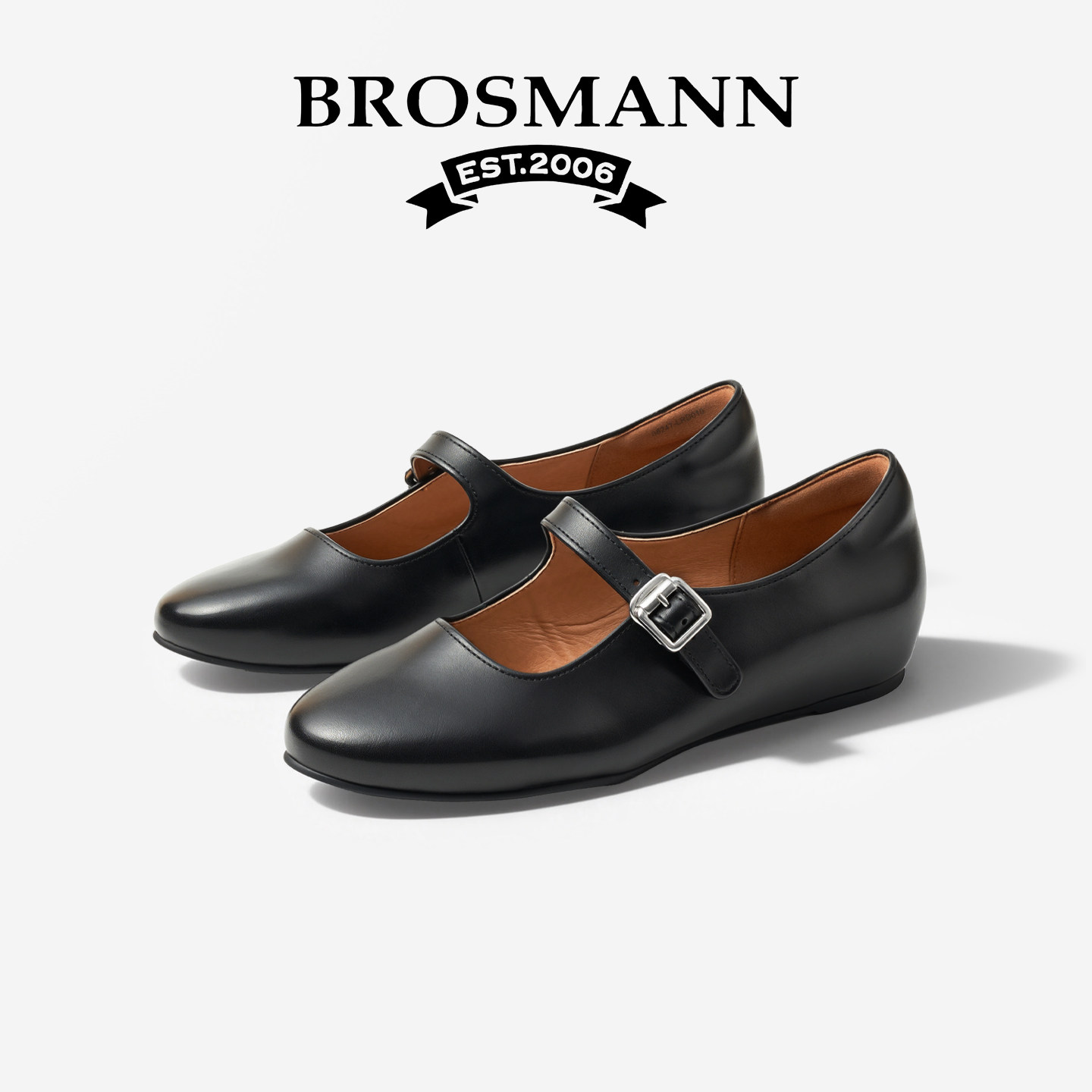 宝舒曼真皮软底玛丽珍鞋女新款复古小皮鞋平底浅口不累脚单鞋女鞋