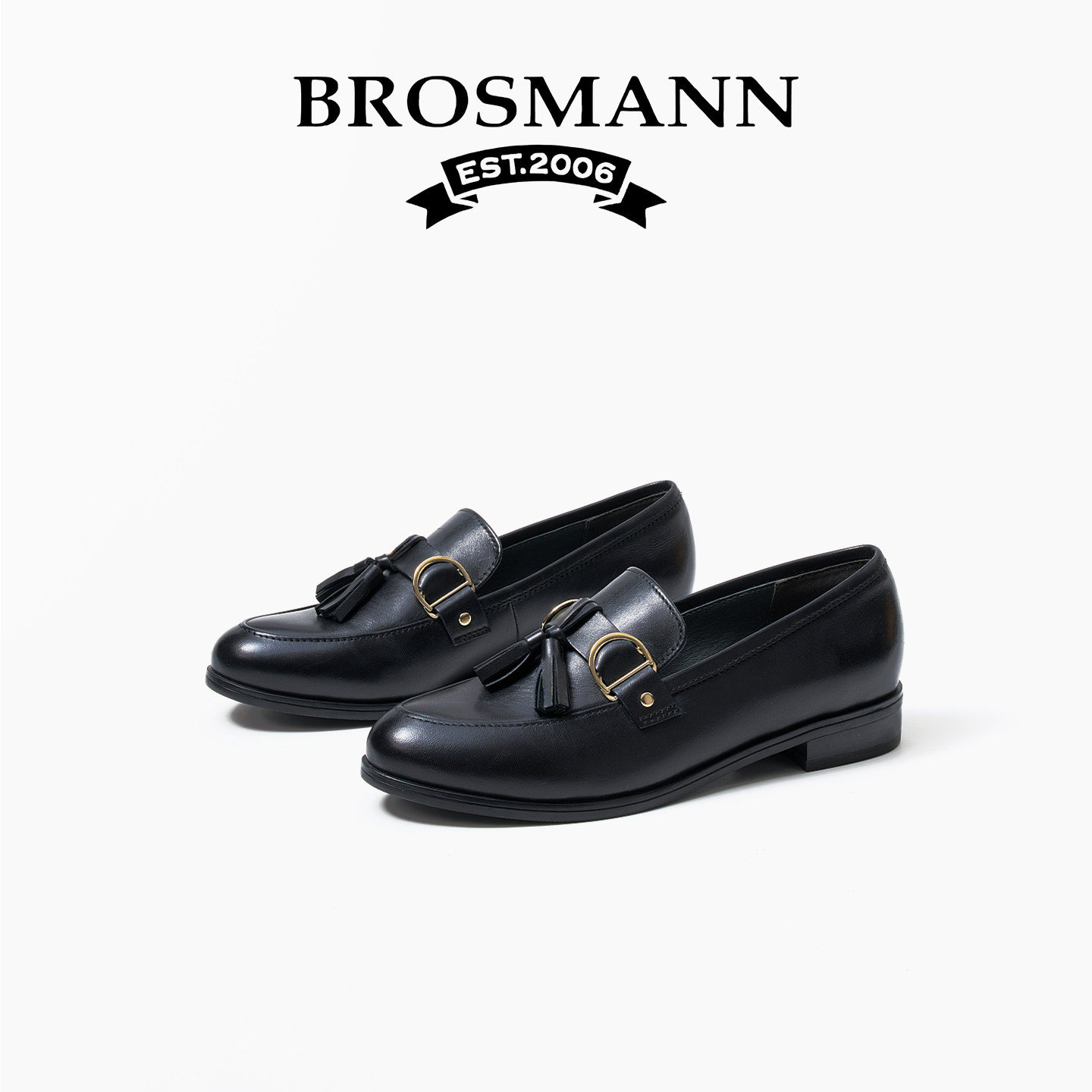 宝舒曼真皮一脚蹬流苏乐福鞋女新款软底透气平底鞋头层粗跟单鞋女,女鞋,乐福鞋（豆豆鞋）,淘宝优惠券,粉丝福利购,淘宝优惠卷