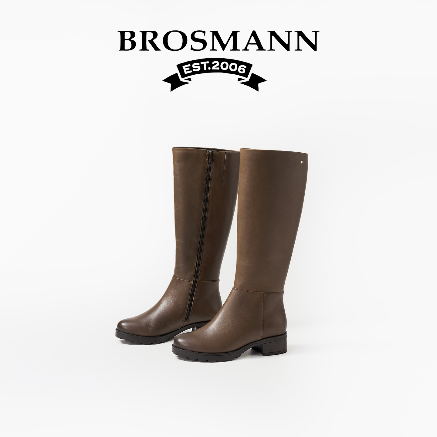 宝舒曼长筒靴增高显瘦