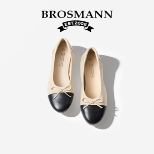 宝舒曼真皮软底舒适平底鞋单鞋女2026正流行休闲通勤一脚蹬女鞋春