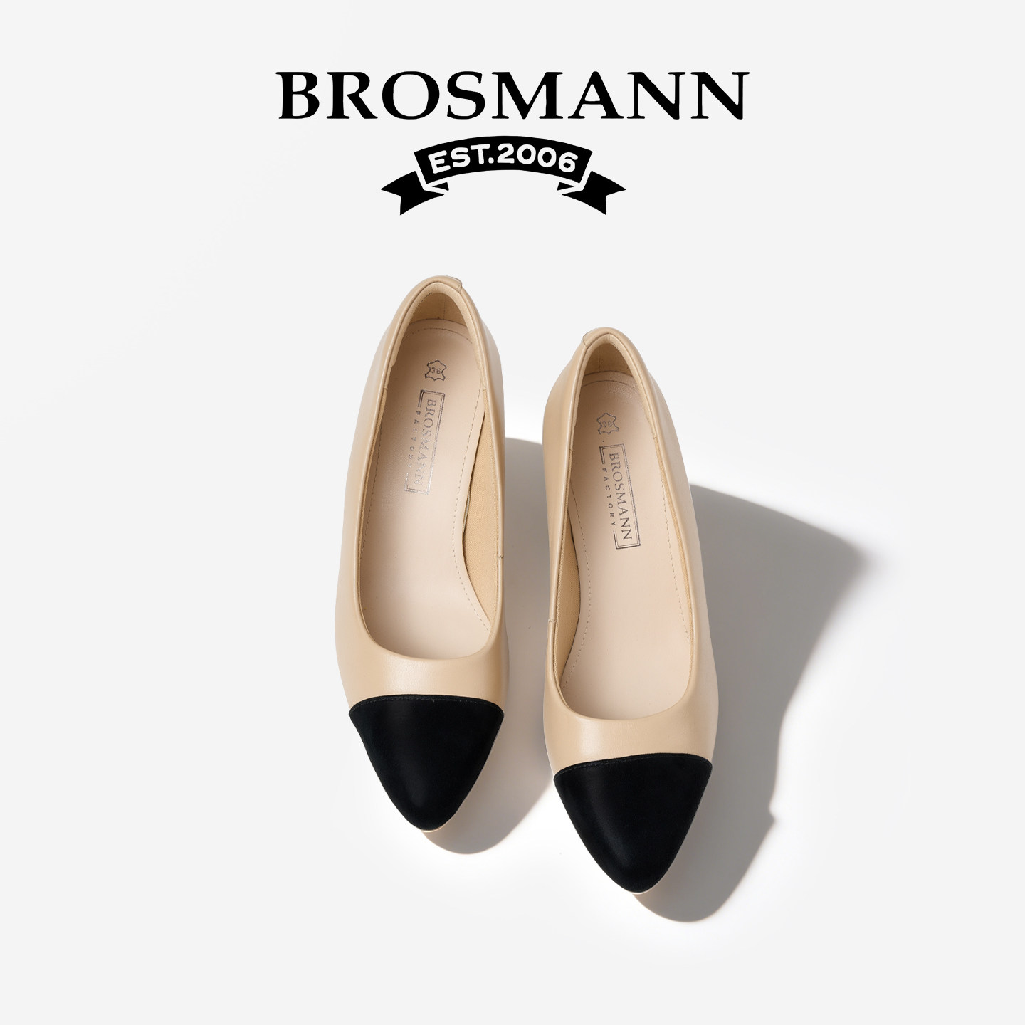 宝舒曼真皮高跟鞋女气质高级感不累脚粗跟小香风显脚小百搭单鞋春