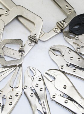 威特力大力钳子多功能万用工业级加力钳固定压力钳子德式款c型