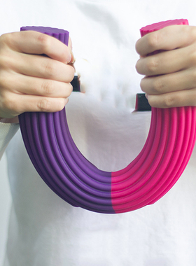 扭力棒硅胶多功能健身棒蓝色紫色灰色拼接手臂肌肉训练臂力阻力棒