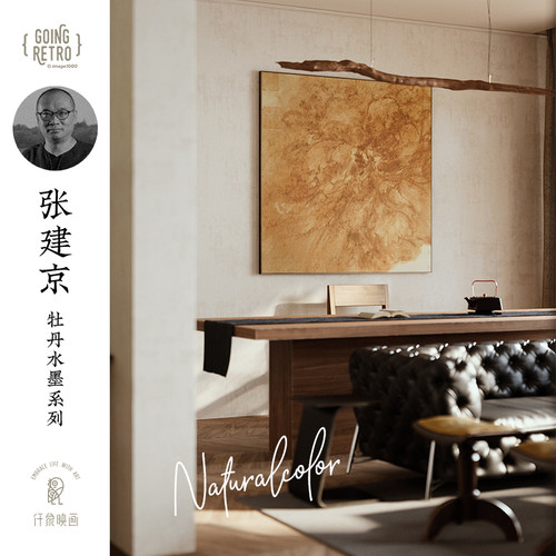 仟象映画中古风沙发背景墙挂画