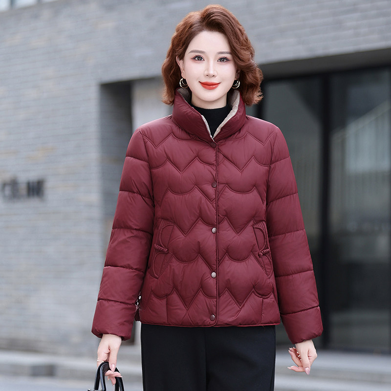 棉衣女短款中老年妈妈加厚冬季2025新款宽松洋气短款羽绒棉服棉袄