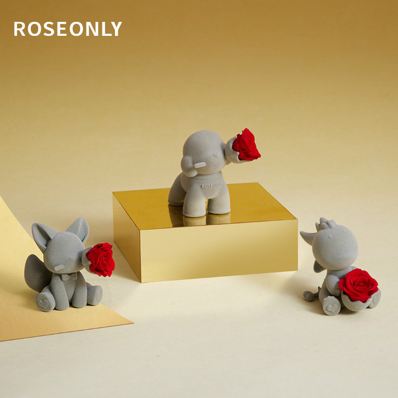 【情人节礼物】ROSEONLY诺誓迷你守爱狗兔猫永生玫瑰花礼盒送女友,鲜花速递/花卉仿真/绿植园艺,永生花,淘宝优惠券,粉丝福利购,淘宝优惠卷