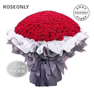 ROSEONLY諾誓鐘情手捧高定鮮花玫瑰520支送女友愛人 鮮花禮物