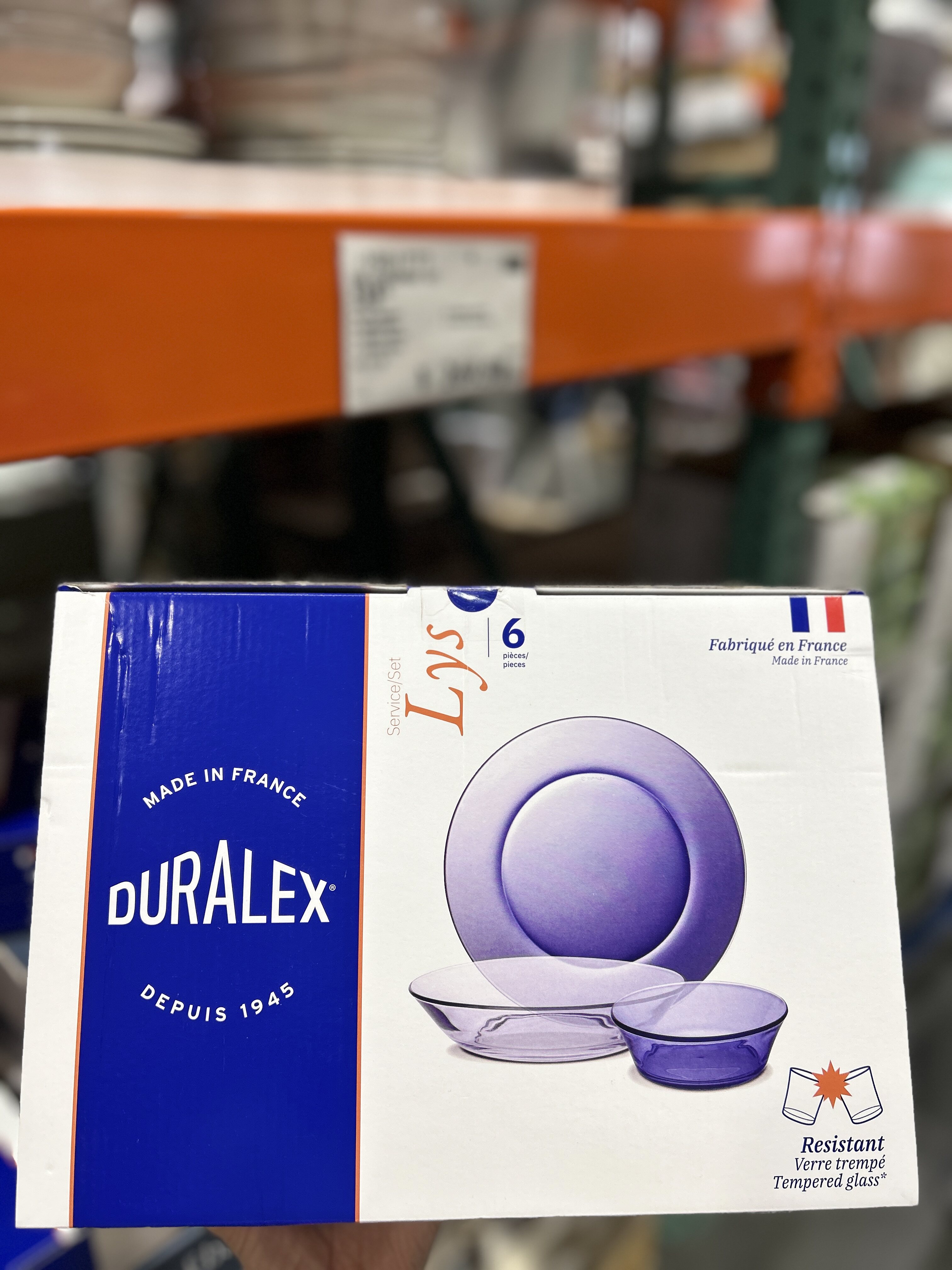 上海Costco代法国DURALEX法式玻璃餐具套装6件套碗盘子汤盘