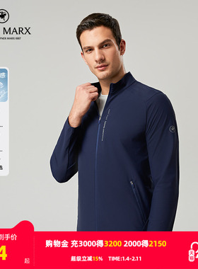 雅戈尔旗下哈特马克斯品牌男士针织外套春季新款官方商务休闲T恤