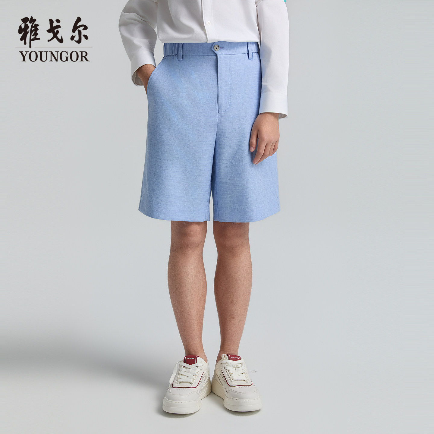 【商场同款】雅戈尔青少年短裤春季新款官方商务休闲西装短裤男