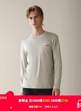 【HANP】雅戈尔旗下品牌汉麻世家男士长袖T恤圆领T恤男