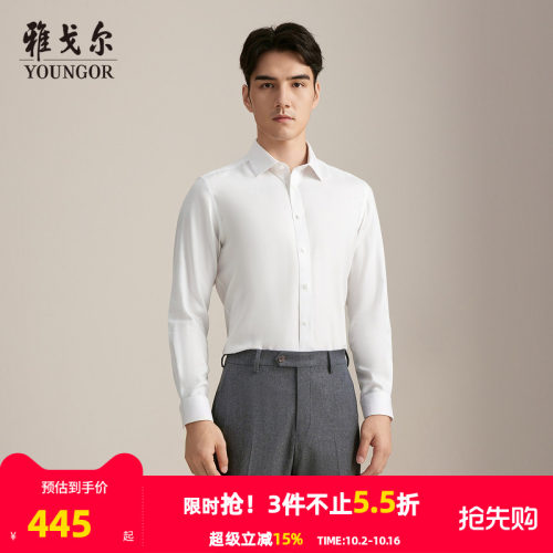 雅戈尔长袖商务绅士衬衫