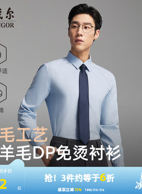 雅戈尔长袖商务绅士衬衫
