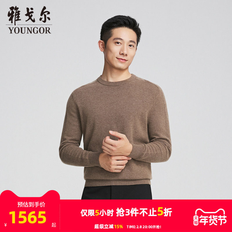 【商场同款】雅戈尔男士羊绒衫秋冬新款官方商务休闲保暖羊绒衫男