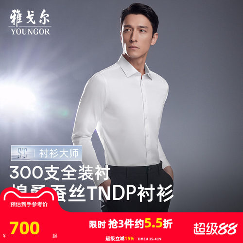 雅戈尔长袖商务绅士衬衫