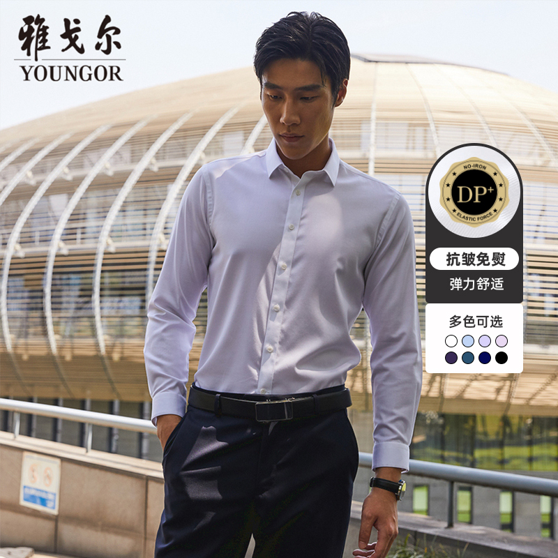 秋季新款高级弹力免烫长袖衬衫