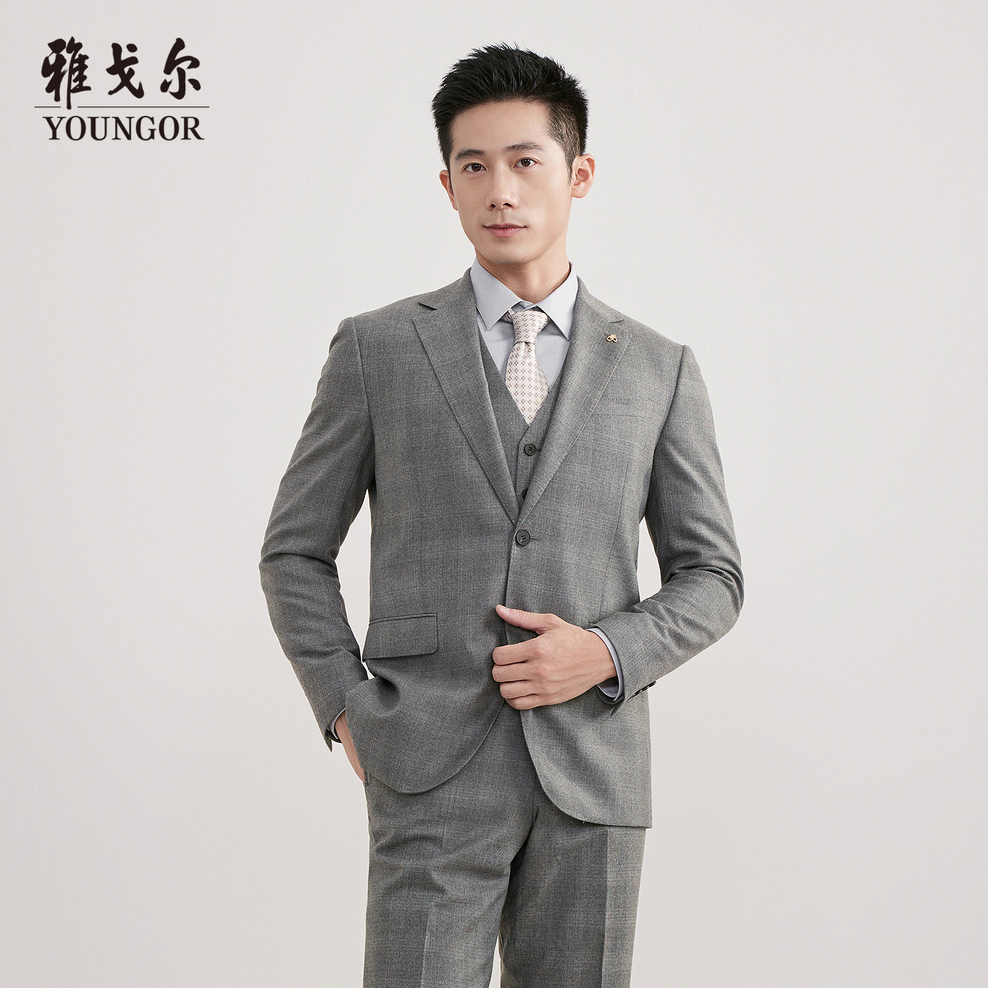 【商场同款】雅戈尔男士西服秋冬新款官方商务休闲西装外套男