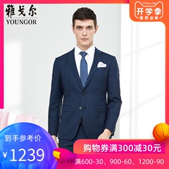 雅戈尔2019秋款男士西服商务绅士西装职业羊毛外套男1004