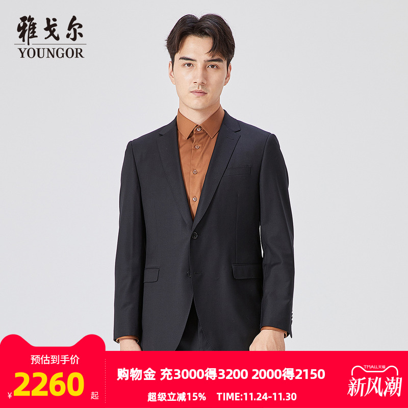 【商场同款】雅戈尔男士西正装秋季商务休闲羊毛西装外套S2122