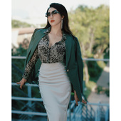 添香秋季 新款 OL时尚 颈袖 修身 气质女士半身裙包臀裙