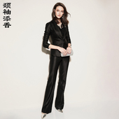 正装 时尚 气质西装 颈袖 女士套装 新款 女裤 添香秋装