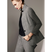 小西装 新款 女装 套装 职业装 修身 气质羊毛正装 时尚 添香秋季 颈袖