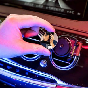 唱片机车载香薰出风口留声机香薰香片香水内饰摆件汽车周杰伦jay