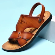 Giày đi biển sandal nam 2019 hè mới mang hai giày trượt hở mũi mềm đế mềm - Sandal