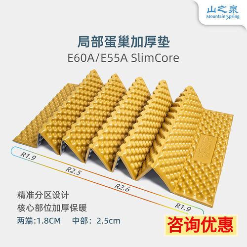 山之泉E60A-SC局部加厚E55A蛋巢垫帐篷防潮垫户外便携折叠坐地垫
