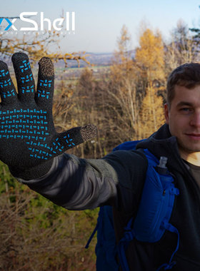 DexShell 戴适防水手套男女款 分指针织防寒防滑防风手保暖 DG368