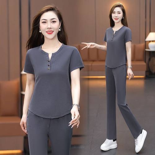 休闲运动套装女士夏季跑步两件套