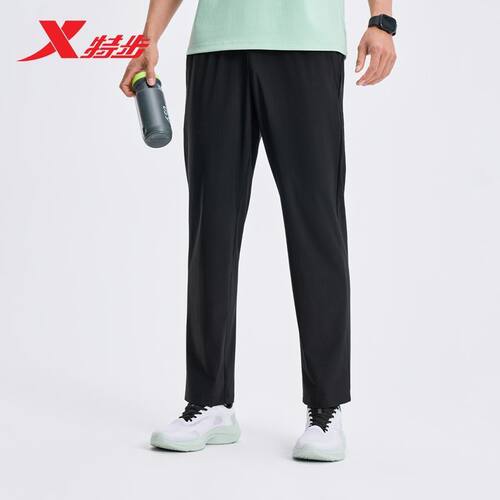 特步男款冰丝速干运动长裤夏季