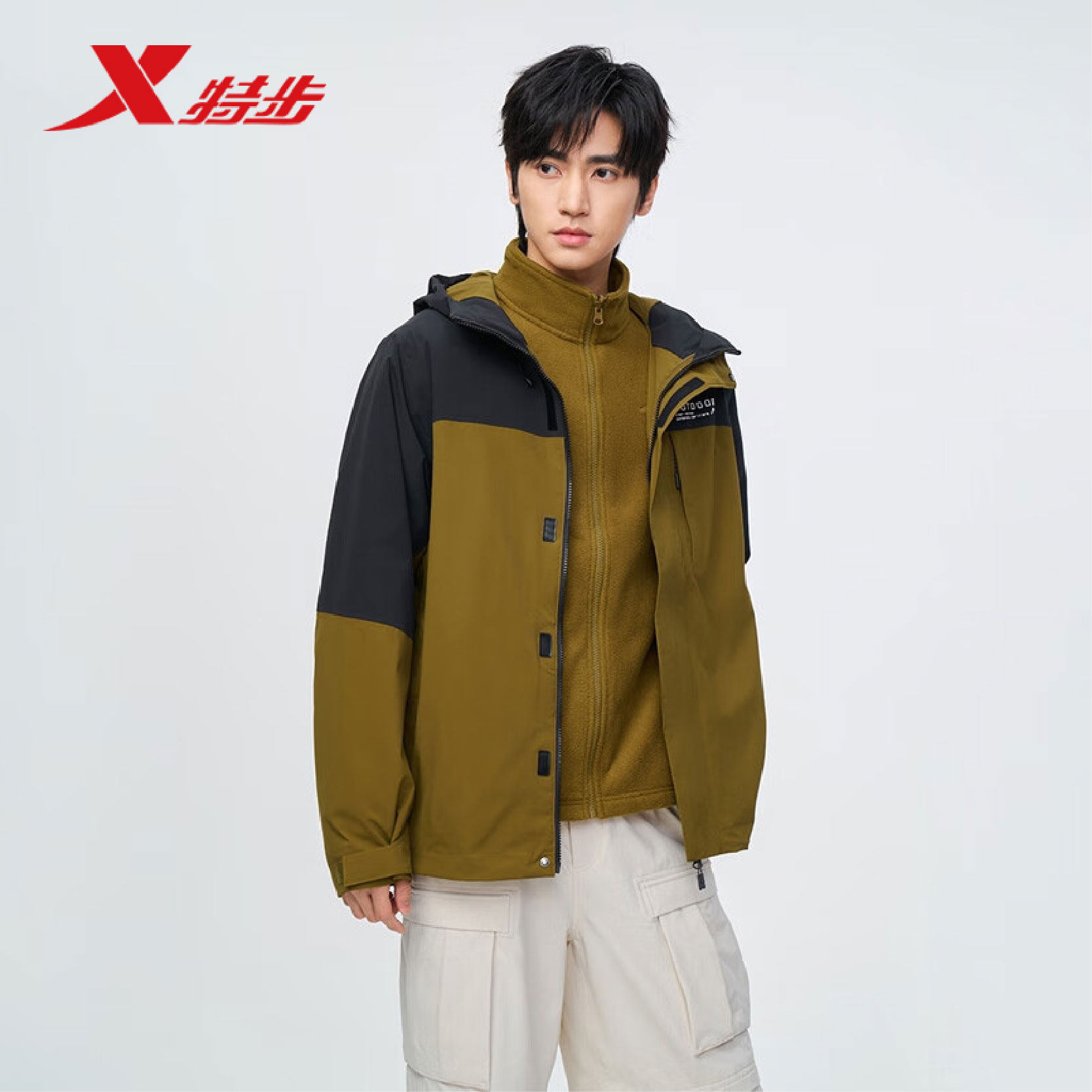 特步冲锋衣男2025冬季新款两件套三合一梭织保暖外套9754272E0415,户外/登山/野营/旅行用品,冲锋衣,淘宝优惠券,粉丝福利购,淘宝优惠卷