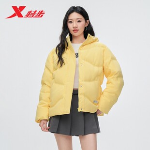 特步XDNA羽绒服女2025冬季新款可爱风保暖连帽羽绒服975428190381