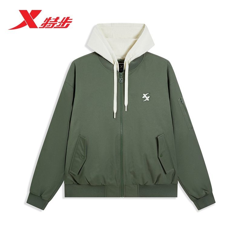 特步XDNA薄棉服保暖薄款连帽外套