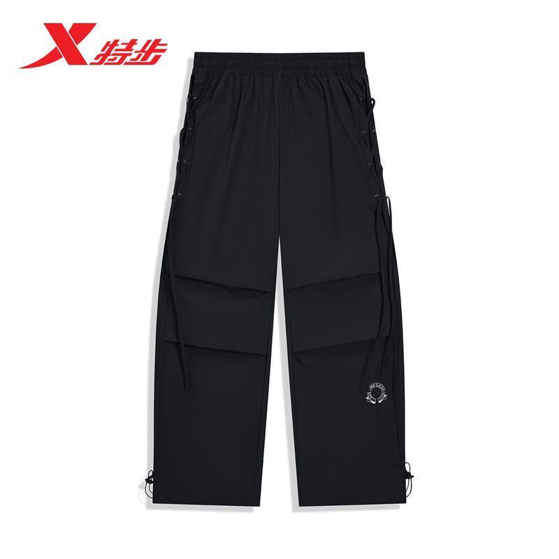 特步XDNA女运动裤2026夏季新款女士梭织长裤宽松冰丝974228560386